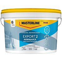 MASTERLINE (MARSHALL) EXPORT 2 / МАСТЕРЛАЙН ЭКСПОРТ 2 МОЮЩАЯСЯ краска латексная для стен и потолков