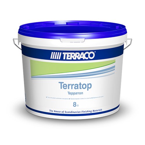 TERRACO TERRATOP / ТЕРРАКО ТЕРРАТОП краска моющаяся для внутренних работ, шелковисто-матовый