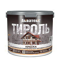 АКВАТЕКС ТИРОЛЬ краска для деревянных и минеральных фасадов и интерьеров матовая