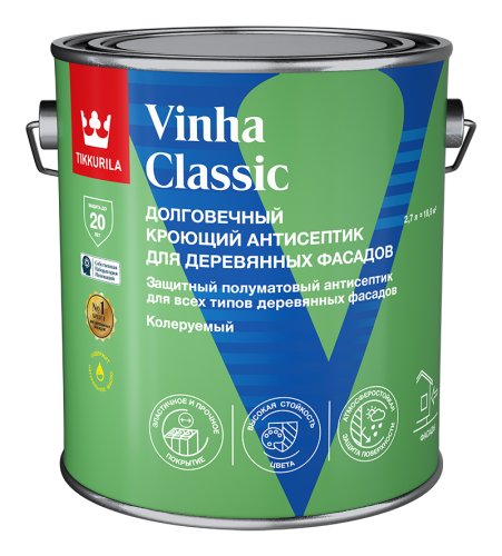 TIKKURILA VINHA CLASSIC / ТИККУРИЛА ВИНХА КЛАССИК антисептик кроющий водоразбавляемый