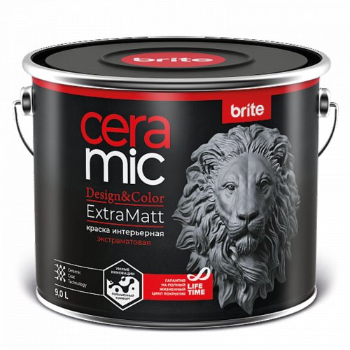 BRITE CERAMIC / БРАЙТ КЕРАМИК краска для интенсивно используемых помещений ExtraMatt