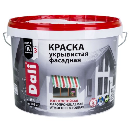 Dali / Дали краска Укрывистая фасадная акриловая фото 6