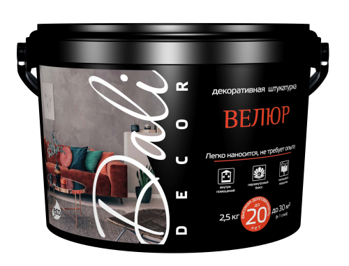 DALI-DECOR / ДАЛИ-ДЕКОР штукатурка декоративная велюр перламутровая