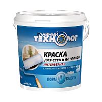 Краска для стен и потолков интерьерная Главный Технолог, матовая, супербелая