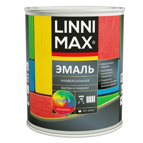 LINNIMAX / ЛИННИМАКС эмаль алкидная универсальная для наружных и внутренних работ глянцевая