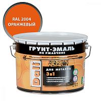 Dali Грунт-эмаль по ржавчине 3 в 1 гладкая алкидная, RAL 2004 оранжевый (10л)