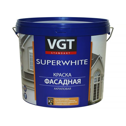 VGT SUPERWHITE / ВГТ ВД-АК-1180 краска акриловая фасадная