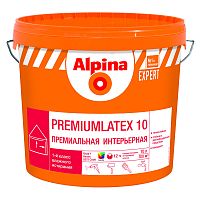 Краска водно-дисперсионная для внутр. работ,полуглянцевая ALPINA EXPERT PREMIUMLATEX 10