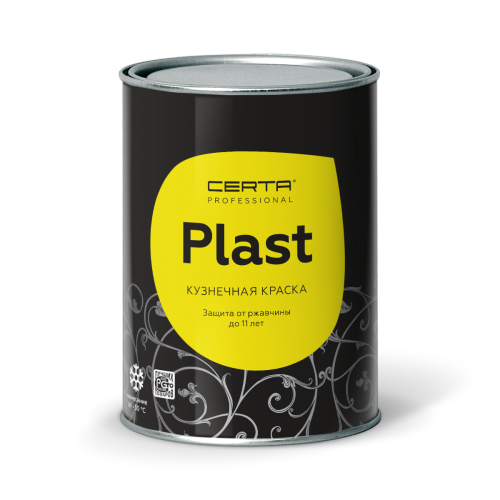 CERTA-PLAST / ЦЕРТА-ПЛАСТ эмаль по металлу с молотковым эффектом