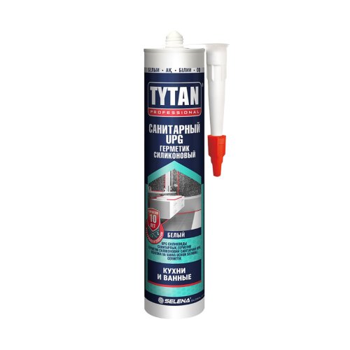 Герметик силиконовый санитарный UPG Tytan Professional, 280 мл, белый