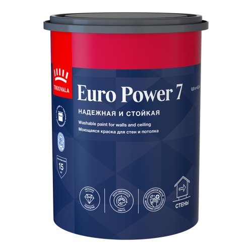 Tikkurila Euro Power 7 / Тиккурила Евро 7 краска матовая моющаяся