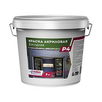 Краска фасадная Гамма, акриловая, белоснежная