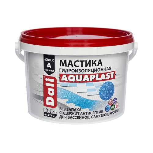 Dali мастика Aquaplast / Дали Аквапласт гидроизоляционная универсальная акриловая