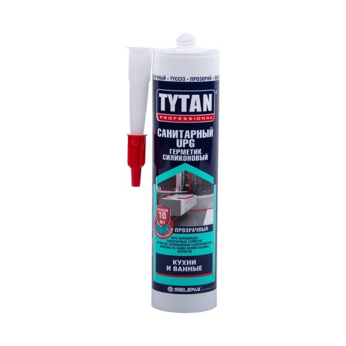 Герметик силиконовый санитарный UPG Tytan Professional, 280 мл, прозрачный
