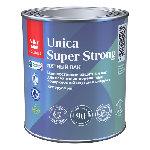 Tikkurila Unica Super Strong EP / Тиккурила Уника лак универсальный износостойкий высокоглянцевый