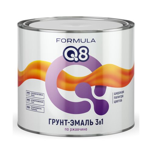 Грунт-эмаль по ржавчине Formula Q8 3 в 1, матовая