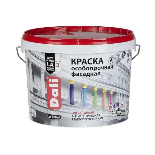 Dali / Дали краска особопрочная фасадная акриловая глубокоматовая