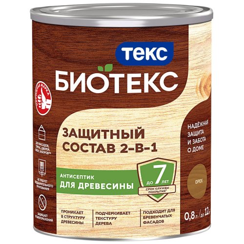 BIOTEKS / БИОТЕКС защитный состав 2 в 1 лессирующий антисептик для деревянных фасадов