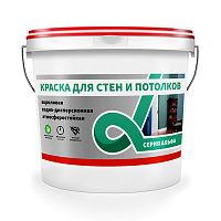 Краска для стен и потолков водно-дисперсионная Alfavit серия Альфа, супербелая