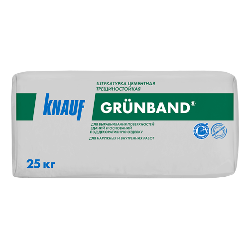 KNAUF GRUNBAND / КНАУФ ГРЮНБАНД штукатурка цементная фасадная трещиностойкая фото 2