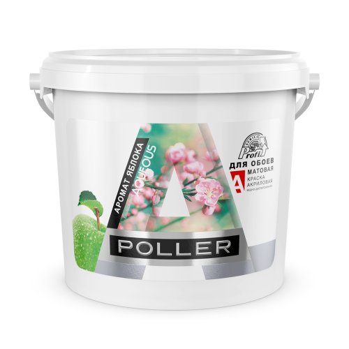 Краска для обоев Poller, акриловая, глубокоматовая