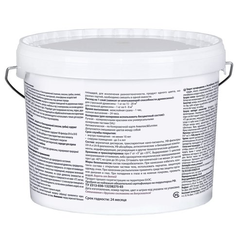 Eurotex / Евротекс Аквалазурь лак защитно-декор. для дерева акриловый лессирующий фото 11