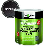 ЭКОДОМ грунт-эмаль по ржавчине 3 в 1 молотковая