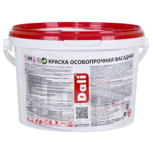 Dali / Дали краска особопрочная фасадная акриловая глубокоматовая фото 6