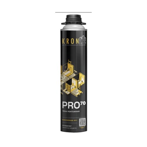 Пена монтажная профессиональная Kronbuild Pro 70, всесезонная, 850 мл