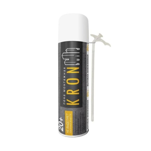Пена монтажная бытовая Kronbuild 20+, всесезонная, 500 мл