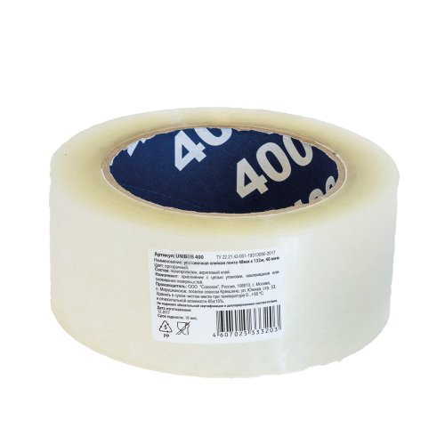 Скотч упаковочный Unibob400, 48 мм x 132 м, прозрачный