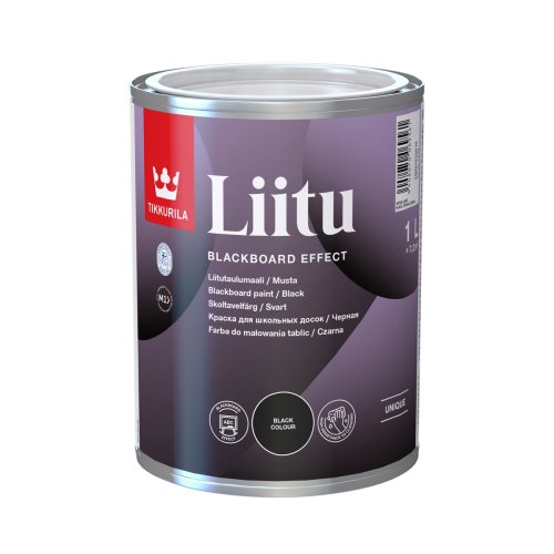 Tikkurila Liitu / Тиккурила Лииту грифельная краска черная и база под колеровку