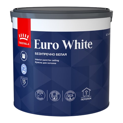 Tikkurila Euro White / Тиккурила Евро Безупречный потолок краска для потолка