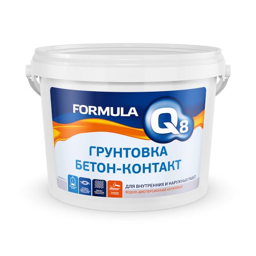 Грунтовка бетон-контакт акриловая Formula Q8