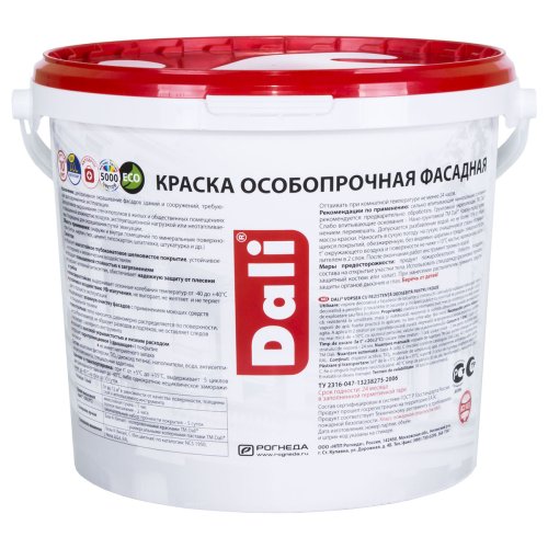 Dali / Дали краска особопрочная фасадная акриловая глубокоматовая фото 8